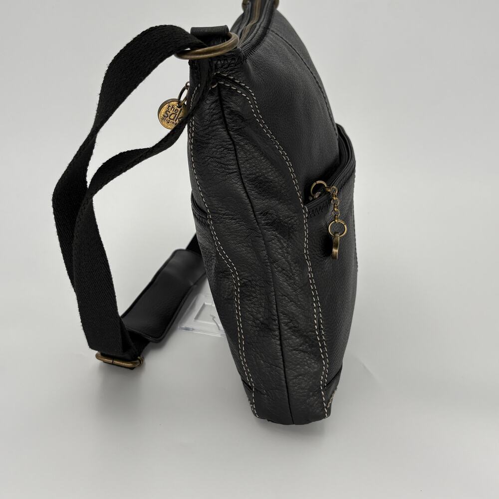 The Sak Silverlake Black Leather Crossbody Bag Contrast Stitch Boho - Picture 5 of 17